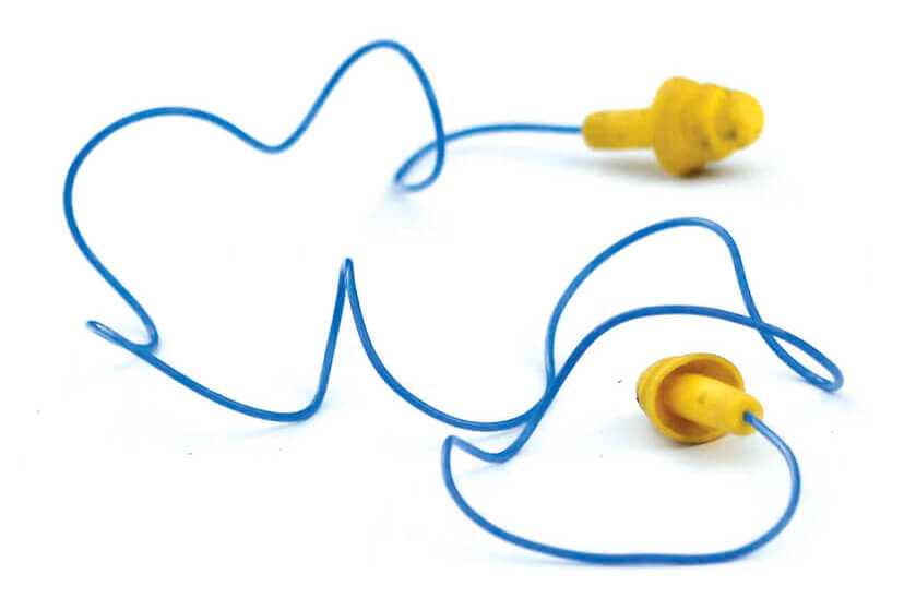 earplugs used for hearing protection